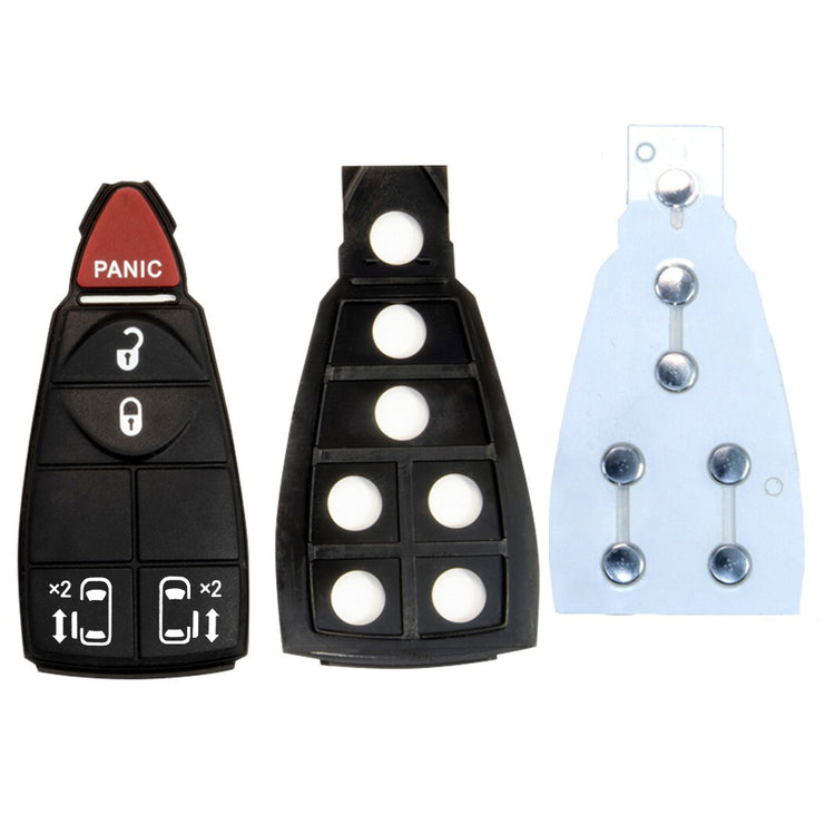 Key Fob / Remote Transmitter Fobik Shell - Case for Select Chrysler Dodge Volkswagen Vehicles