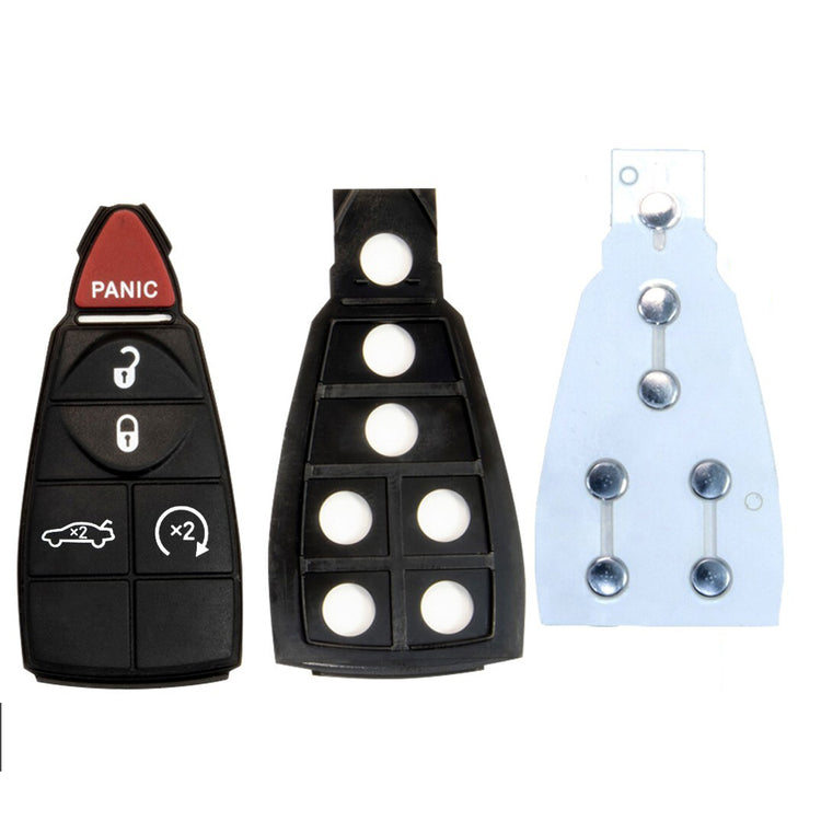 Key Fob / Remote Transmitter Fobik Shell - Case for Select Chrysler Dodge Jeep Vehicles