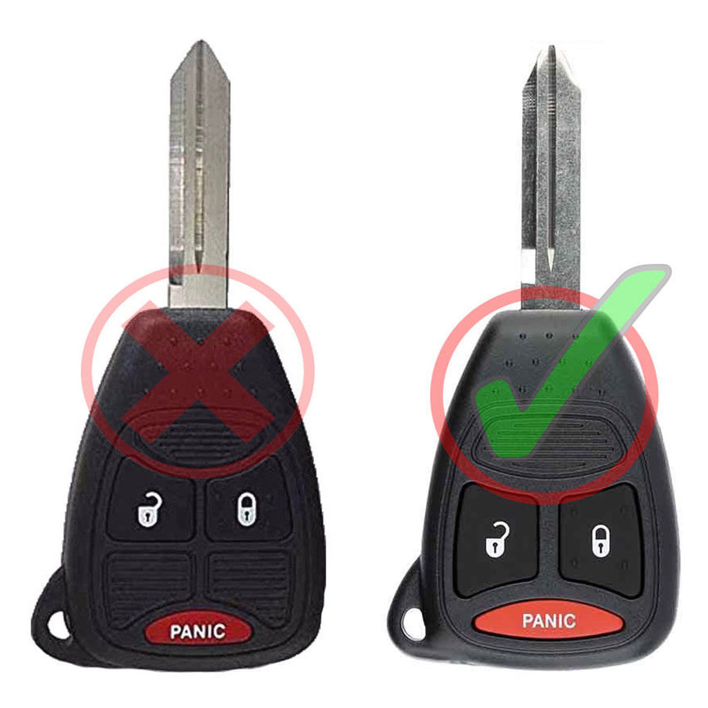 Key Fob / Remote Transmitter Shell - Case for Select Chrysler Dodge Jeep Vehicles