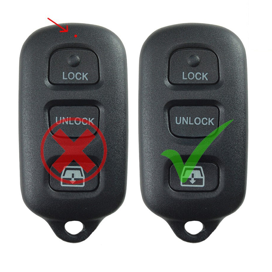 Key Fob / Remote Transmitter Shell - Case for Select Toyota Vehicles
