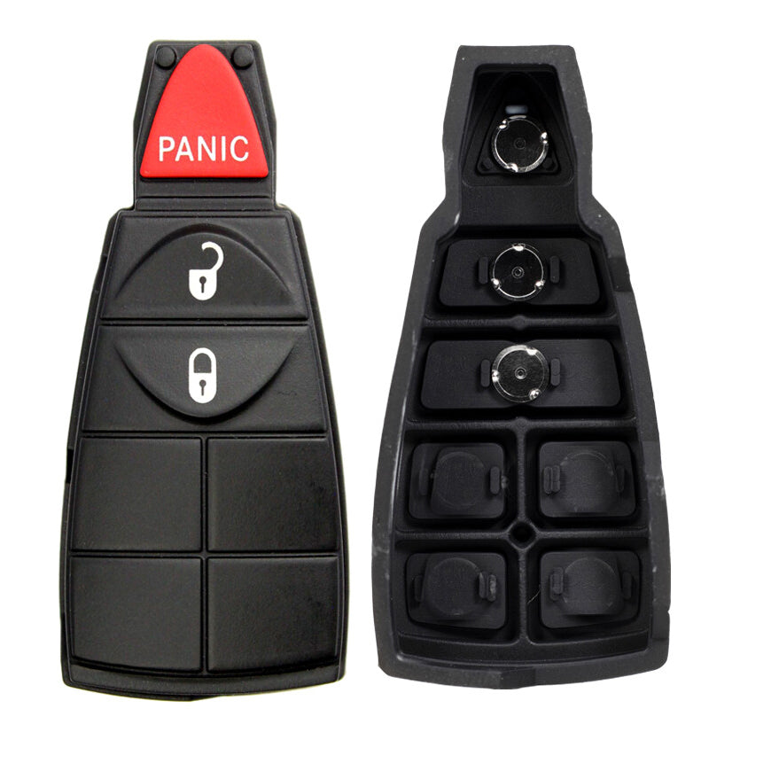 Key Fob / Remote Transmitter Fobik Rubber Buttons for Select Chrysler Dodge Jeep Volkswagen Ram Vehicles