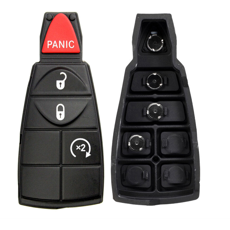 Key Fob / Remote Transmitter Fobik Rubber Buttons for Select Chrysler Dodge Jeep Ram Vehicles
