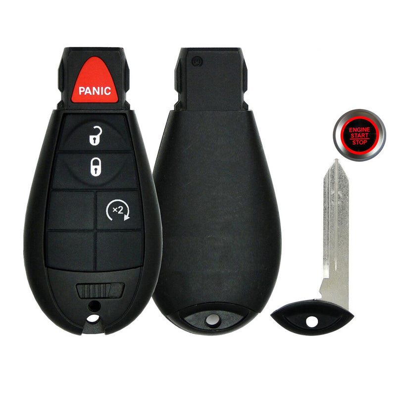 Key Fob / Remote Transmitter Fobik for Select Jeep Vehicles