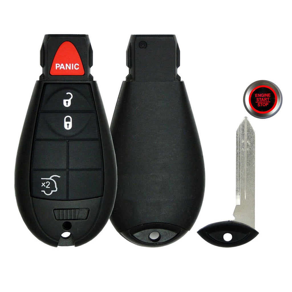 Key Fob / Remote Transmitter Fobik for Select Jeep Vehicles