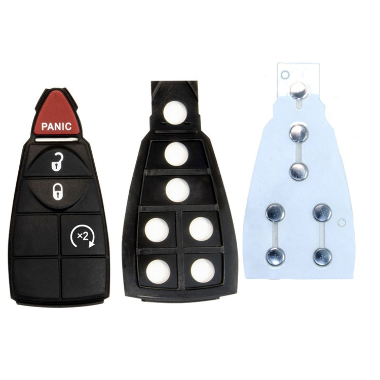 Key Fob / Remote Transmitter Fobik Shell - Case for Select Chrysler Dodge Jeep Volkswagen Vehicles