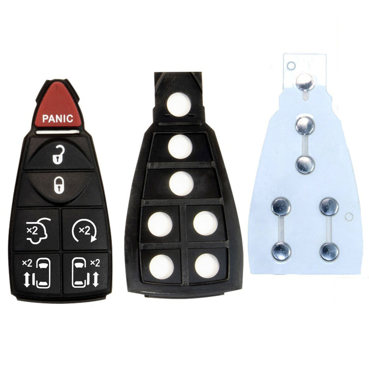Key Fob / Remote Transmitter Fobik Shell - Case for Select Chrysler Dodge Volkswagen Vehicles