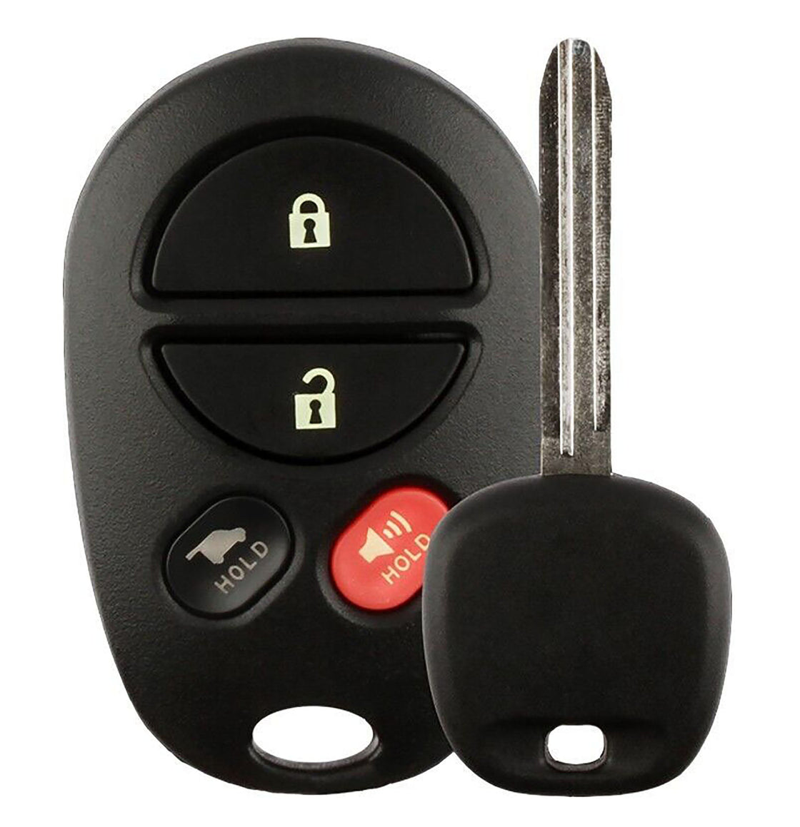 2010 Toyota Sienna Replacement UNCUT Transponder Key with Remote