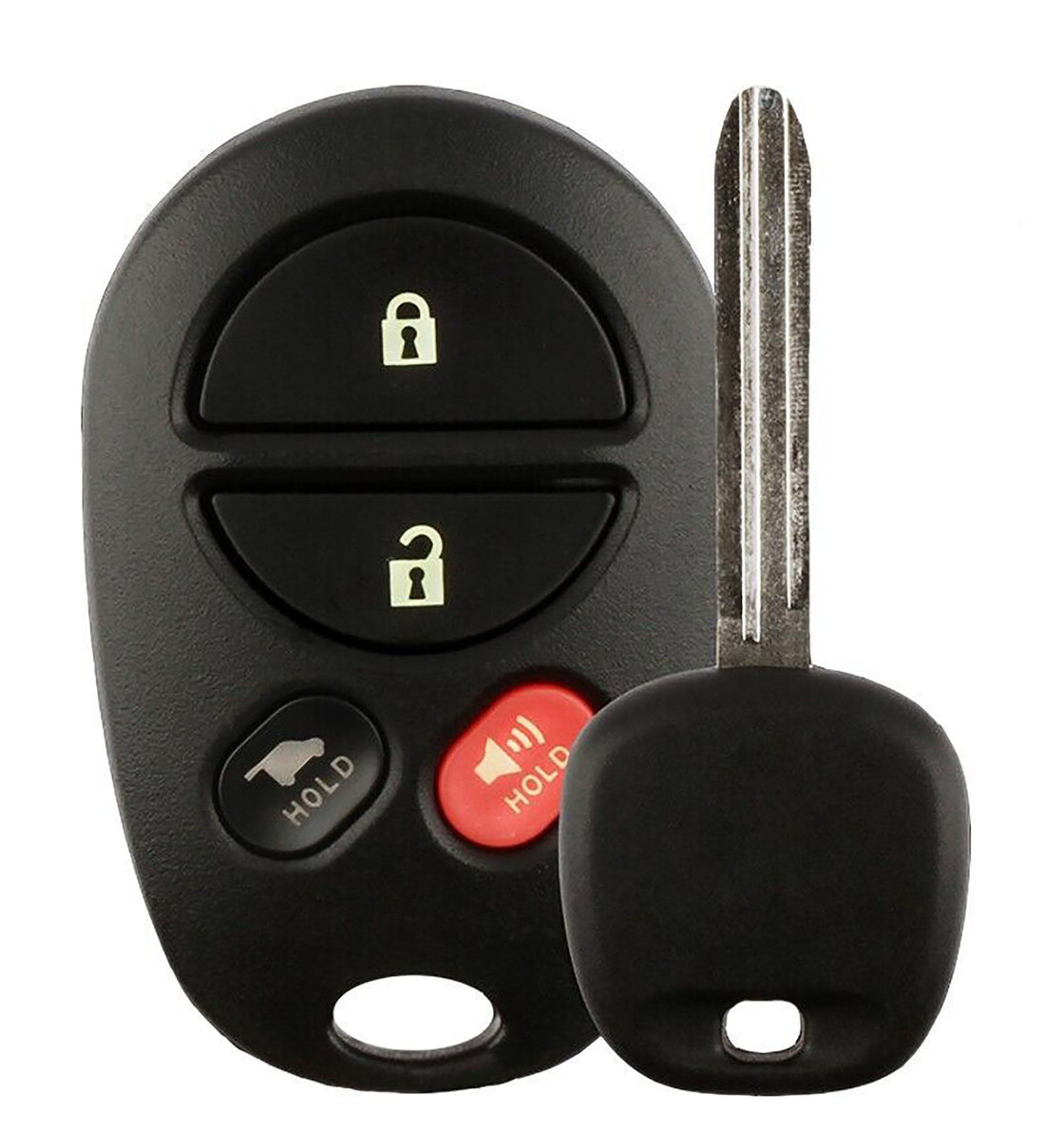 2011 Toyota Highlander Replacement UNCUT Transponder Key with Remote