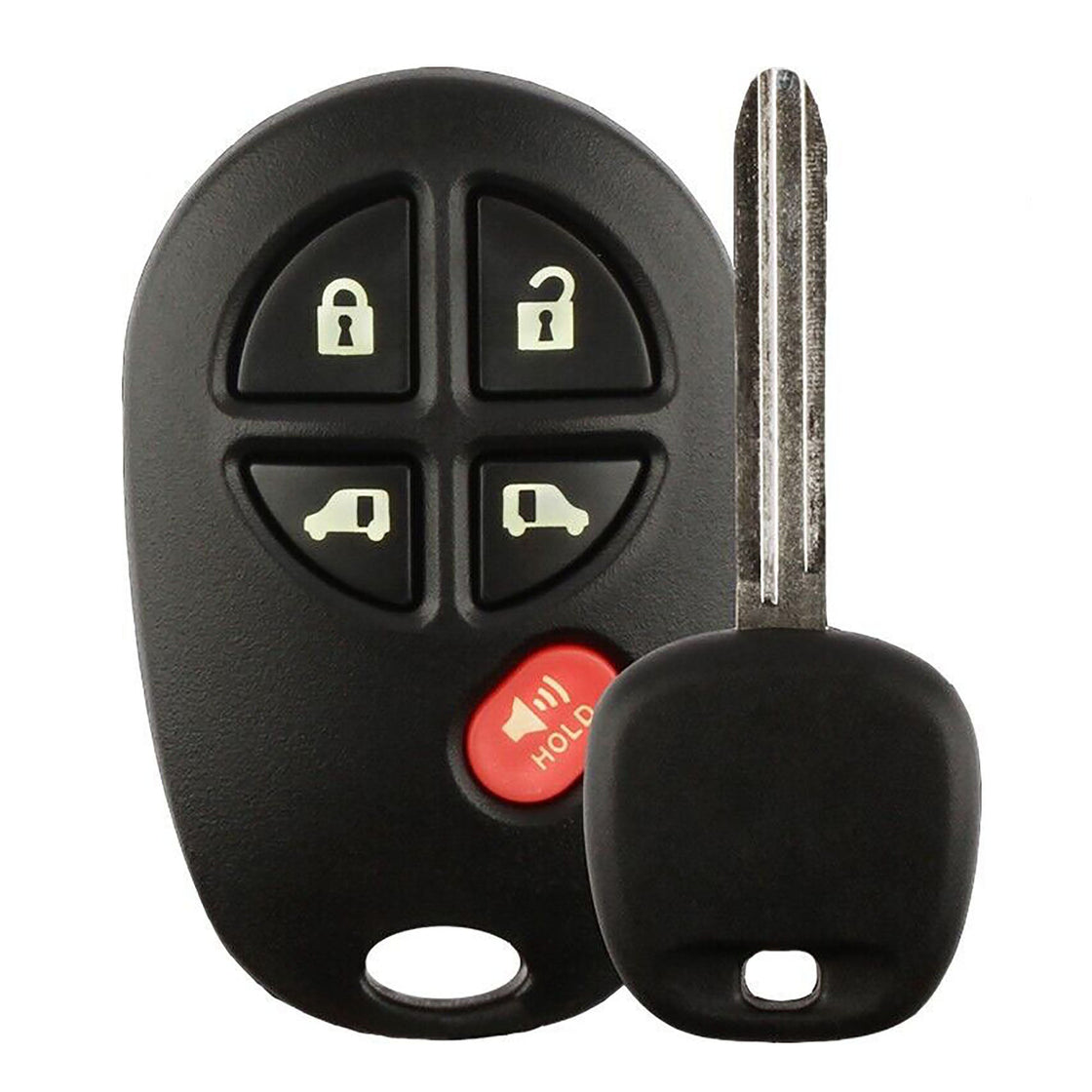 2011 Toyota Sienna Replacement UNCUT Transponder Key with Remote