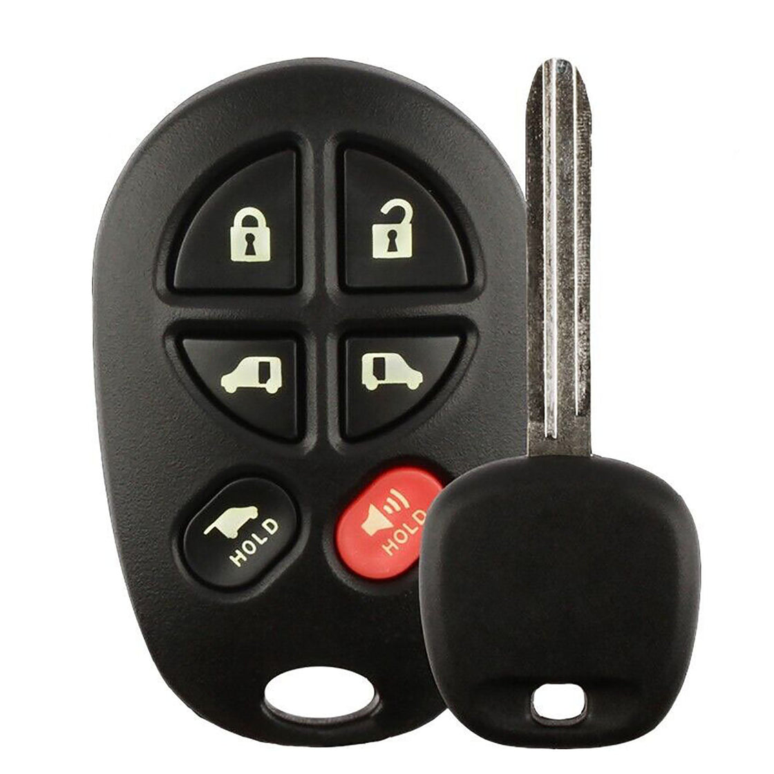 2011 Toyota Sienna Replacement UNCUT Transponder Key with Remote