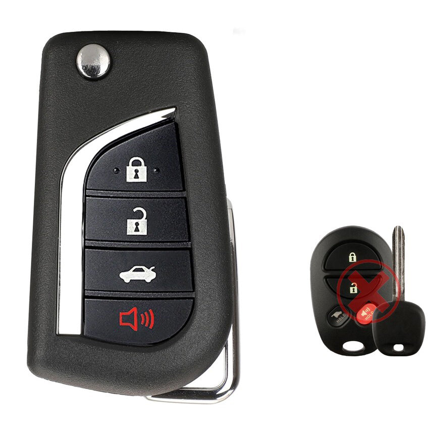 Transponder Key and Remote Transmitter for Select Toyota Vehicles