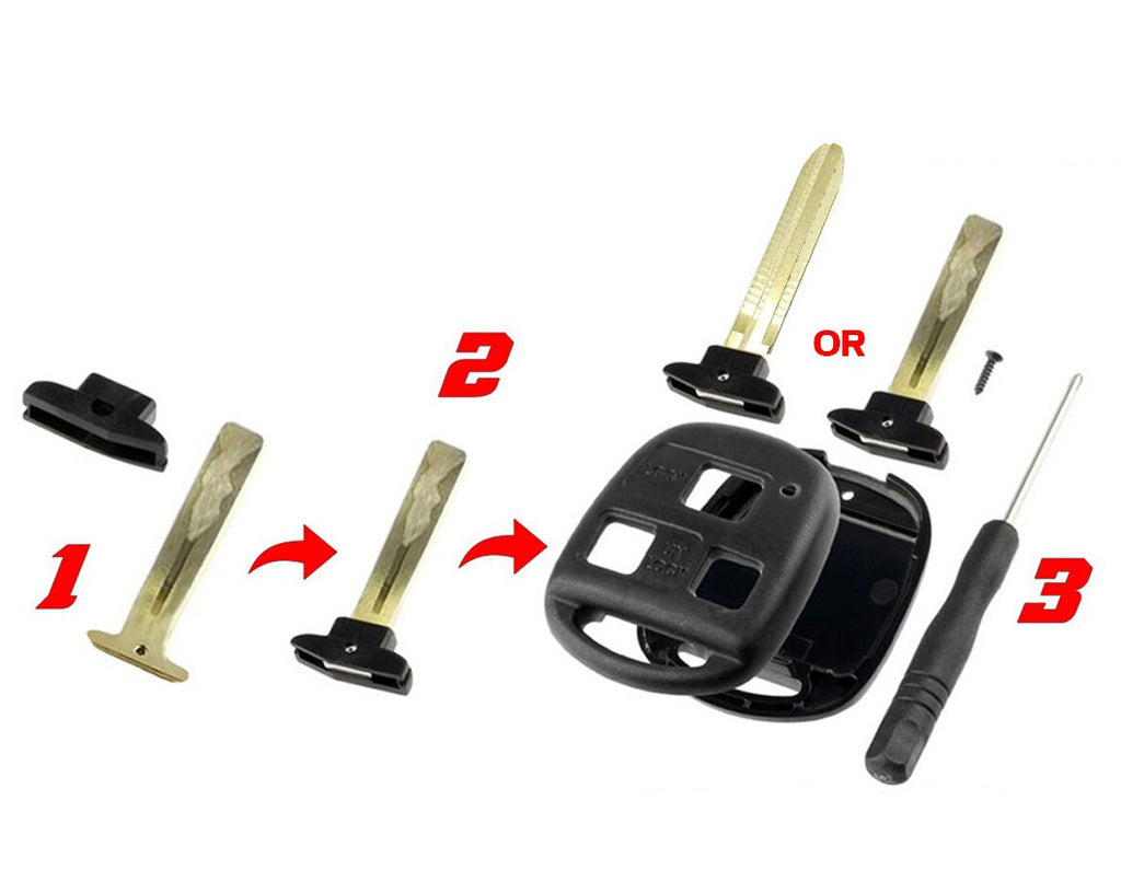 Key Fob / Remote Transmitter Shell - Case for Select Lexus Toyota Vehicles
